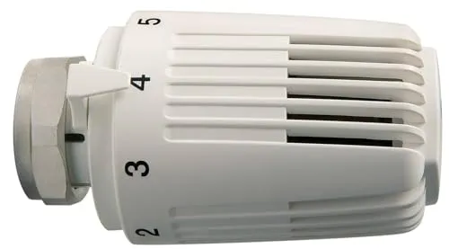 HERZ Thermostatkopf Fig.7260(06) M28 x 1,5, weiß - Thermostat mit Flüssigkeitsfühler für präzise Temperaturregelung, automatische Frostsicherung und passend für Herz-Thermostatventile. Ideal für effiziente Heizungssteuerung.