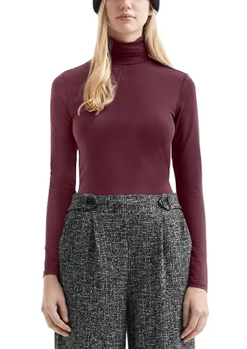 QS Schmales Langarmshirt mit Rollkragen - Elegantes Slim Fit Langarmshirt aus elastischem Jersey, ideal für den professionellen Einsatz. Bequemer Turtleneck und halblange Passform für optimalen Tragekomfort.
