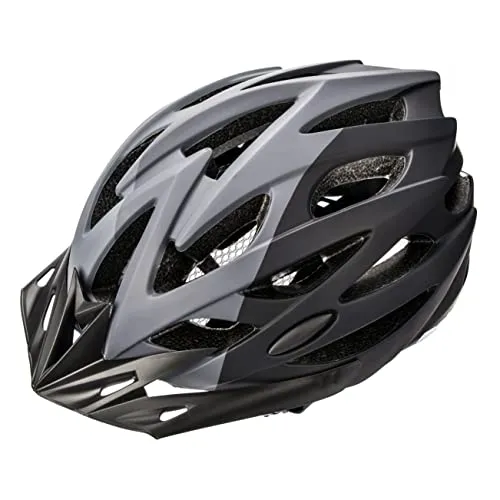 Meteor Marven I Fahrradhelm für Herren, Damen und Kinder, L 58-61 cm, grau/dunkelgrau/schwarz - Fahrradhelme mit aerodynamischem Design und optimaler Belüftung, ideal für Radsport und maximale Sicherheit dank FIT SIZE-System für einfache Anpassung.