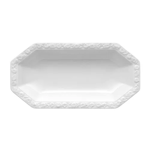 Rosenthal Servierplatte Maria Weiss 25,5 x 13 cm - Elegante Beilagenplatte aus hochwertigem Porzellan, perfekt für festliche Anlässe und stilvolle Tischdekoration. Ein Klassiker der Rosenthal Tradition seit 1916.