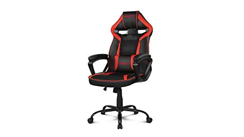 DRIFT GAMING Stuhl DR50BR - Professioneller Gaming-Stuhl - Gaming-Stühle mit verstellbarer Höhe und Kunstleder, ausgestattet mit Lendenkissen und gepolsterten Armlehnen für optimalen Komfort während des Spiels.