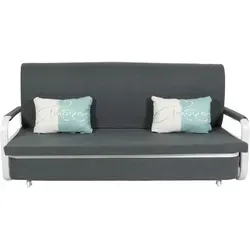 Mendler Schlafsofa HWC-M83 - Multifunktionales Sofa mit Schlaffunktion und Bettkasten, Liegefläche 175x182cm, ideal für flexibles Wohnen und Platzersparnis.