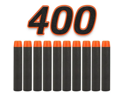 König Design Nerf Pfeile - 400 Stück Nerf Darts für N-Strike Elite Blasters - Optimierte Darts für maximale Distanz und Genauigkeit. Hergestellt aus weichem Schaumstoff mit robusten Spitzen, ideal für spannende NERF-Spiele. Großes Nachfüllpaket für ununterbrochenen Spielspaß, geeignet für Kinder ab 14 Jahren.