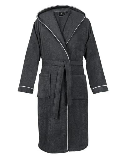 Laynenburg Herrenbademantel Bademantel Herren Frottee Kapuze Lang Baumwolle, M Anthrazit, walkfrottier, Kapuze, Gürtel, Walkfrottee aus 100% Baumwolle