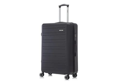 YONSLY Koffer Suitcase XL Schwarz – Trolley Reisekoffer mit 4 Rollen - Robuster Hartschalenreisekoffer mit 360°-Doppelrollen für mühelose Mobilität. Integriertes Sicherheitsschloss und ergonomischer Gummigriff bieten Komfort und Sicherheit auf Reisen.