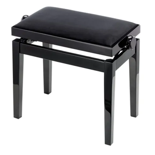K&M Piano Bench 13901 - Hochwertige Klavierbank - Zubehör für Tasteninstrumente, höhenverstellbar mit Doppelscherensystem für optimalen Sitzkomfort, ideal für Kinder und Erwachsene.
