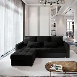 Masseno Ecksofa KOS PIK mit Schlaffunktion - Schwarz - Sofa mit Bettkasten und eleganter Verarbeitung, ideal für Wohnzimmer. Schlaffunktion bietet zusätzlichen Platz für Gäste und sorgt für unvergessliche Momente der Entspannung.