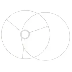 Lampenschirm-Ring Set, 30 cm Ø - Zubehör für Leuchten, 2-teiliges Set aus Metall in Weiß, ideal zum individuellen Gestalten von Steh- oder Hängelampen für Ihre persönliche Wohnraumgestaltung.