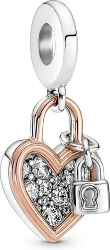Pandora Herzschloss Doppelter Charm-Anhänger 780087C01 - Eleganter Kettenanhänger aus 14kt Gelbgold, perfekt für besondere Anlässe und als Ausdruck von Liebe und Verbundenheit.