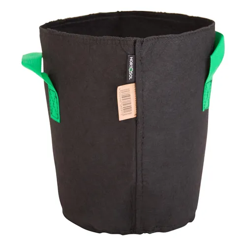 10L Pflanzsack schwarz / grün - 10 Liter Durchmesser 22 cm Höhe 27 cm - HORTOSOL