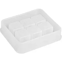Silikon Gießform Würfel, 6 Formen, 16 x 16 mm