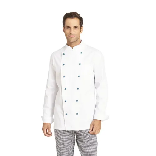 Kochjacke Unisex weiß 12/2840/01, Größe 44 - Arbeits- & Schutzkleidung, hochwertige und strapazierfähige Kochjacke für Profiköche, sorgt für Komfort und Stil in der Küche.