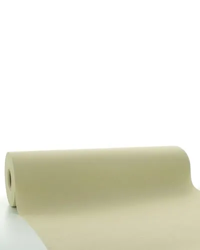 Sovie Horeca Linclass Airlaid Tischläufer Oliv - 40cm x 24m - Einfarbiger Einmal-Tischläufer - Perforierung alle 120cm - Ideal für Dekorationen