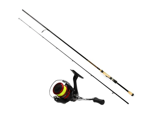 Spinnrutencombo Sienna 2500 Stationärrolle mit Schnur + Spinnrute Angelset (2,01m / 7-28g + Sienna 2500)