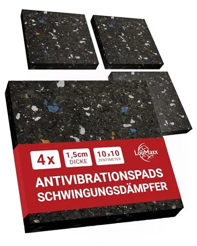 Produktbild LouMaxx Antirutschmatte Waschmaschine 4er Set 10cmx10cm