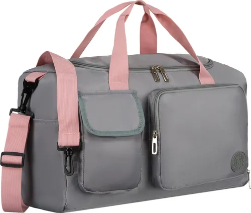 PTN 23032-8274 Grau-Rosa Reisetasche