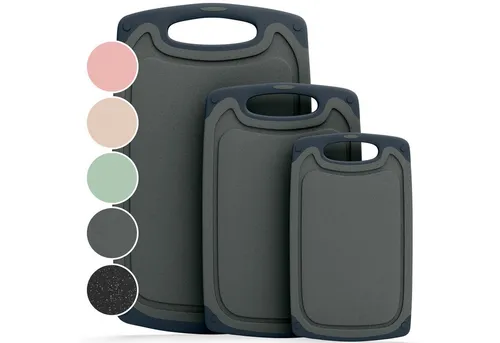 Blumtal Schneidebrett Frühstücksbrettchen Kunststoff, 2er-/3er-Set, verschiedene Größen, (3-St), Brettchen spülmaschinenfest Kunststoff BPA-frei