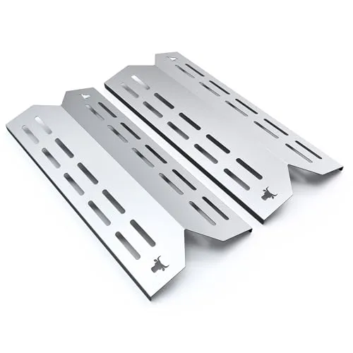 tuning-art Grillerweiterung GA24 Brennerabdeckung Set Edelstahl - Grillgestelle: Passgenaue Brennerabdeckung aus hochwertigem Edelstahl für Landmann Triton 2.0 und 2.1, schützt vor Fett und sorgt für gleichmäßige Wärmeverteilung. Einfache Installation und einzigartiges Bullendesign.