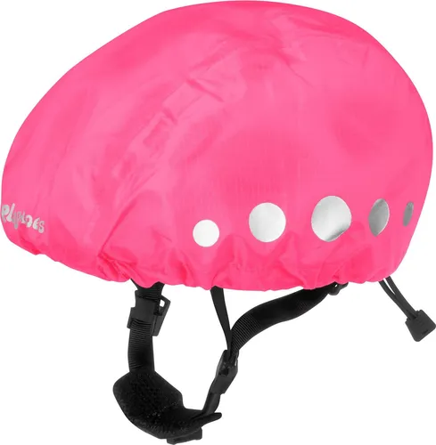 Playshoes Unisex Kinder Regenschutz Für Fahrradhelme Wasserdichter Regenüberzug Helm-Überzug, Rosa, S EU