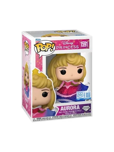 Funko Pop Disney Princess Dornröschen Aurora Sammelfigur - Actionfigur für Kinder, 11,4 cm große exklusive Figur mit funkelndem Diamant-Schimmer-Finish zur Feier des 100. Jubiläums von Disney.