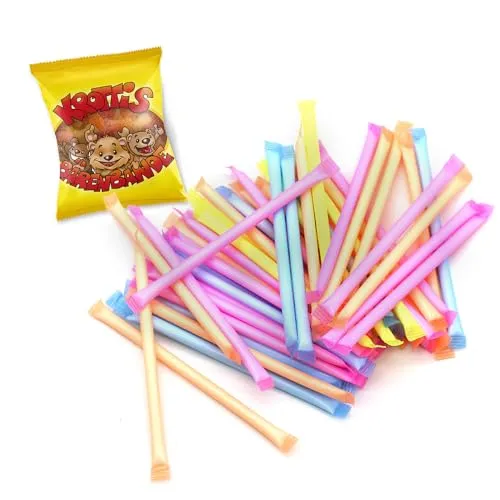 KARNEVAL FASCHING WURFMATERIAL 500 stk. BRAUSE PULVER - Fruchtgummis/Lakritze - 500 bunte Neon Pulver Halme, ideal für Karneval und Fasching, sorgen für Süßwarennostalgie und Spaß bei Groß und Klein.