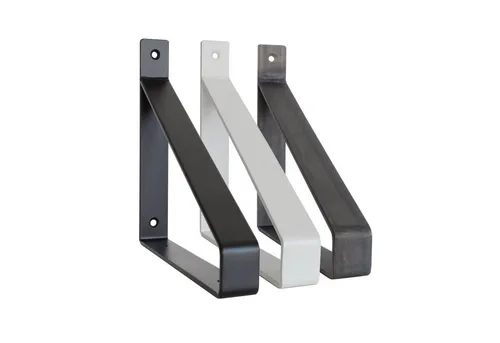 Natural Goods Berlin Wandregalhalter MITTE, 2-tlg., Regalhalterung, Winkelkonsole, Wandregal, Winkelträger, 250mm, Schwarz