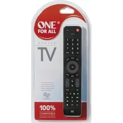 ONE FOR ALL Universal-Fernbedienung Evolve TV, URC 7115 - Die Evolve TV Fernbedienung bietet eine einfache Einrichtung in nur 30 Sekunden und ermöglicht die komfortable Steuerung von Smart TVs. Mit ihrem ultraweiten Abstrahlwinkel ist sie ideal für jede Position im Raum.
