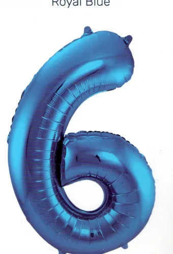 Foil Balloon Birthday nr 6 - 86 cm groß- neu ovp von Folat