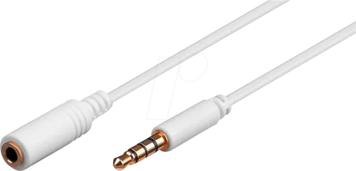 GOOBAY 62360 - Kabel Klinke, Verlängerung 3,5 mm 4-Pin, 1 m