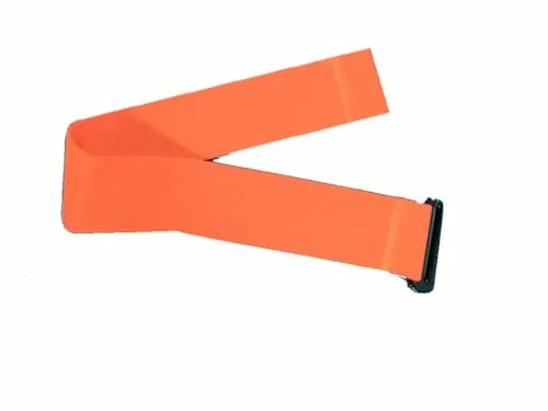 Fitness Prince® Premium Verstellbarer, elastischer Ersatzgurt für ANT+ & Bluetooth Brustgurt kompatibel mit Garmin, Wahoo, Polar H9, H10 usw. und weiteren (Verlängerung Extension Orange)