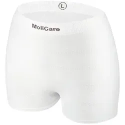MoliCare Premium Fixpants long leg L - 25 Stück - Inkontinenzeinlagen: Waschbare Fixierhosen mit verlängertem Beinansatz für sicheren Halt der Vorlage, aus weichem Material für optimalen Tragekomfort.