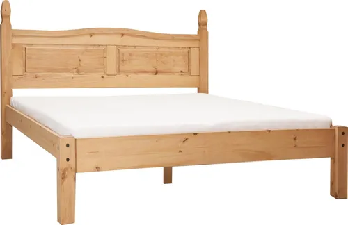 Möbilia Doppel-Bett 180 x 200 cm aus Kiefer-Holz - Betten in honigfarbigem Kiefernholz, ideal für 2 Personen. Schlichtes Design, das sich harmonisch in verschiedene Raumkonzepte integrieren lässt.