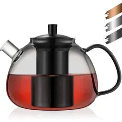 Teekanne Borosilikatglas 1500ml mit Edelstahlsieb