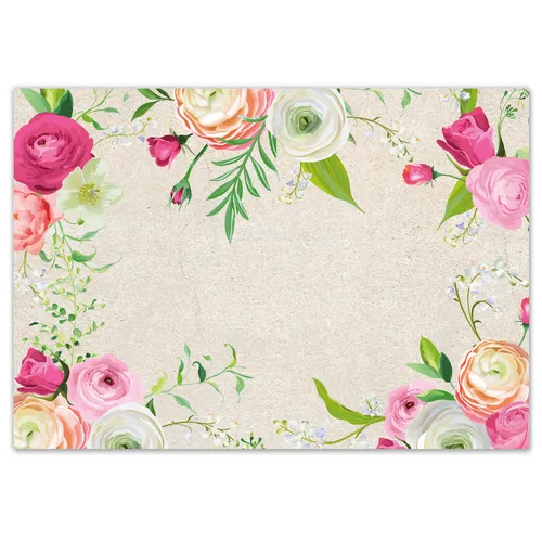 Tischunterlagen mit stilvollen Rosenblätter Motiv I DIN A3 eckig I dv1086 100