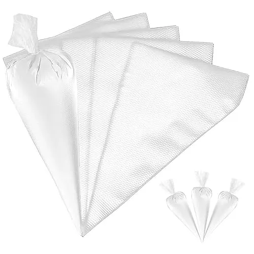 LWMLWM 200 Stück Spritzbeutel Einweg, Einweg Pastry Bag Mittel Spritzbeutel Für Dekorieren Von Gebäck, Torten Geeignet, Keksen, Hausbacken(Transparent)