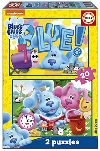 Educa 19399, Blue's Clues & You, 2 x 20 Teile Puzzle-Set für Kinder ab 3 Jahren, Kinderpuzzle