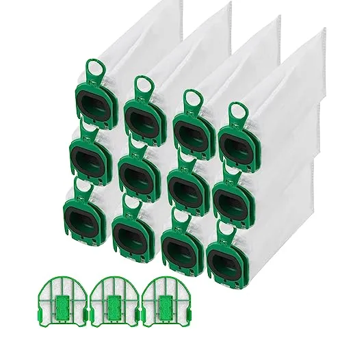 Stück Staubsaugerbeutel,Staubbeutel für Vorwerk Kobold VB100 FP 100 Premium Filtertüten mit 3 Motorschutzfilter Ersatz Staubbeutel für Kobold VB100 Akku-Staubsauger 12