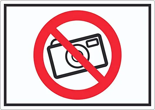 Fotografieren Verboten Symbol Aufkleber Keine Photos A6 (105x148mm)