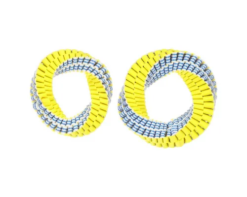 Flamingo Outdoor-Spielzeug Hundespielzeug Glowa Ring blau/gelb