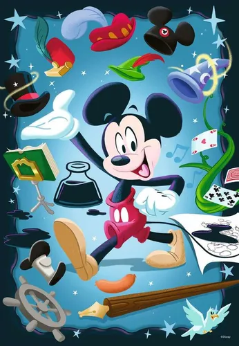 Ravensburger Puzzle 13371 - Disney 100 Collection mit Mickey, 300 Teile für entspannendes Gehirnjogging ab 8 Jahren