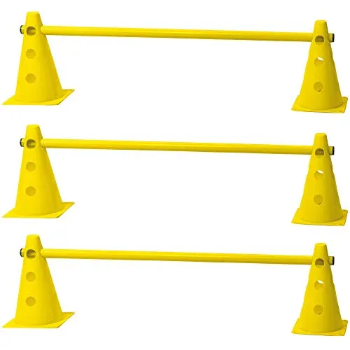 Schecker Hunde Agility Pylonen - Verstellbare Hürde aus wetterfestem Kunststoff - Agility-Ausrüstung für Hunde mit 3-fach verstellbarer Sprunghöhe, ideal für das Training und die Förderung der Fitness Ihres Hundes.