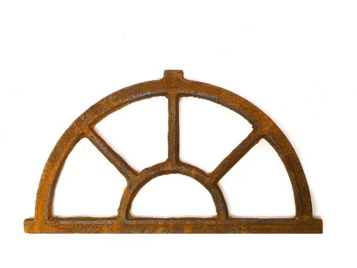 Aubaho Dekoobjekt Nostalgie Stallfenster 35x64cm - Deko-Objekte: Antikes Eisenfenster im nostalgischen Stil, ideal für kreative Raumgestaltungen und als charmantes Gitter oder Spiegelfenster.