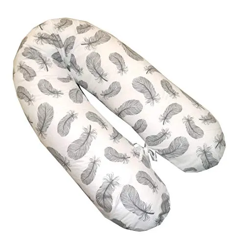 Emi&Sam Stillkissen 170cm Bezug Füllung FillBall EPS Lagerungkissen Stillkissenbezug ((EPS inkl. Bezug) 23. Feder)