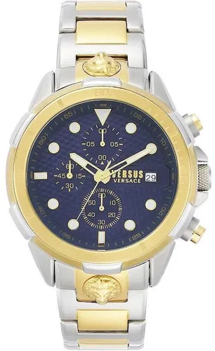 Versus Versace Arrondissement VSPLP0519 Herrenuhr - Chronograph mit Edelstahlgehäuse und bicolor Beschichtung, 50m wasserdicht, ideal für stilbewusste Männer.