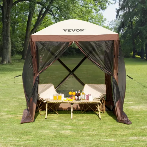VEVOR Faltpavillon 4 Personen - Wasserdichtes Partyzelt - Zelt für 4 Personen, 1,83x1,83x2,1m, wasserdicht und winddicht. Ideal für Gartenpartys oder Camping-Ausflüge. Leicht und tragbar, bietet optimalen Schutz und Komfort.