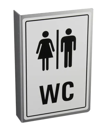 Fahnenschild WC Toilette Damen Herren 14,5x10 cm L-Profil Motiv beidseitig