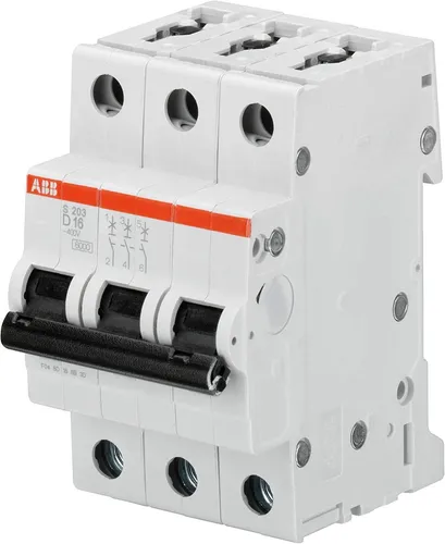 ABB S203 D16 - Automatischer 6KA 3-poliger Sicherungsautomat, zuverlässiger Schutz für Ihre Elektroinstallation