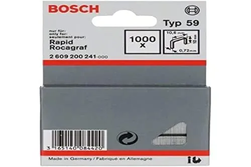 Bosch Accessories 2609200241 Feindrahtklammern Typ 59 1000 St. Abmessungen (L x B) 10mm x 10.6mm