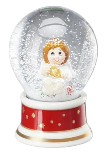 Hutschenreuther Sammelserie 2023 Schneekugel - Am Weihnachtsbaum - Weihnachtliche Schneekugeln, handbemalt mit stimmungsvollem Wintermotiv und sanft bewegenden Schneeflocken für eine besinnliche Atmosphäre.