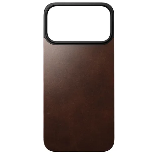 Nomad Magnetic Leather Back Rustic Brown für iPhone 17 Pro Max